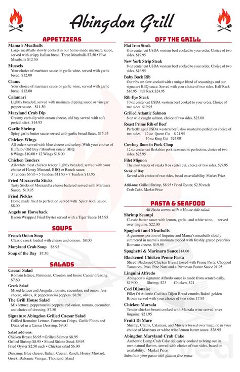 Abingdon grill - Abingdon Grill, Abingdon. 1,948 likes · 368 talking about this. Your neighborhood bar and grill house. We serve the finest prime steaks, seafood, and burgers!